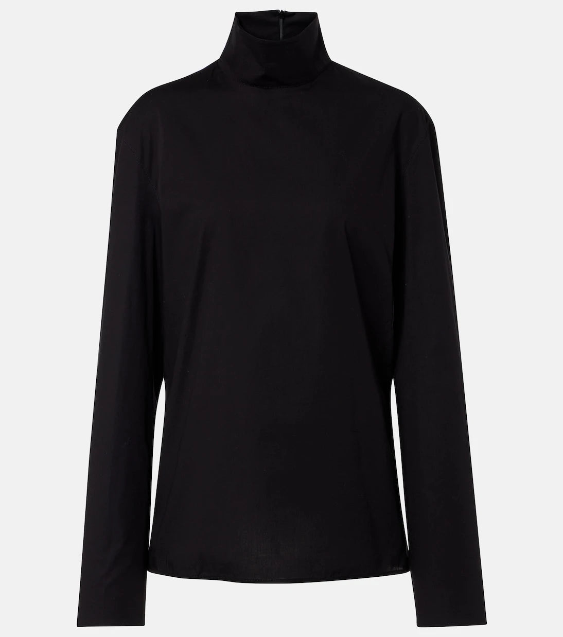 Gucci - Cotton-blend poplin turtleneck top