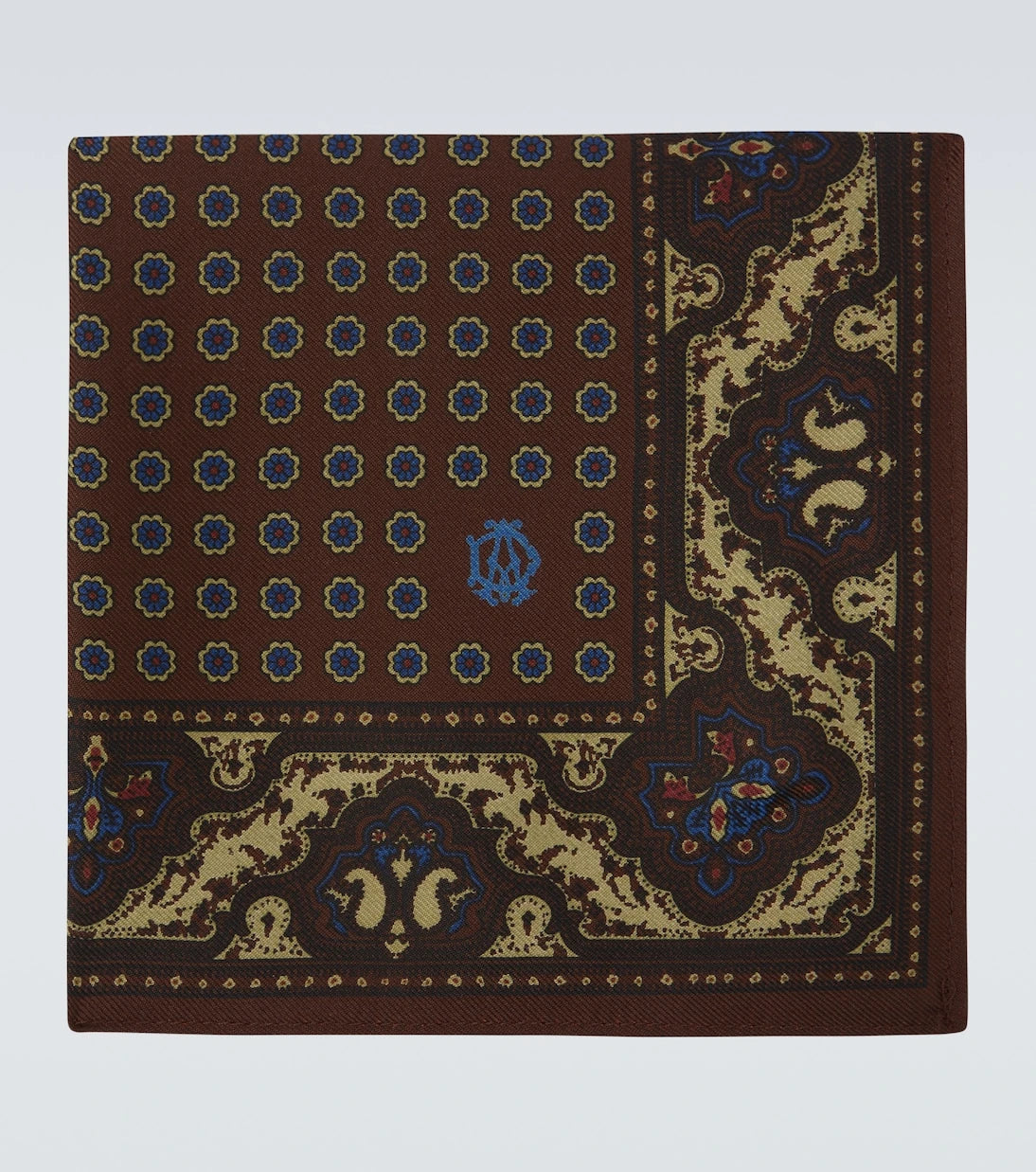 Dunhill - Printed silk pocket square