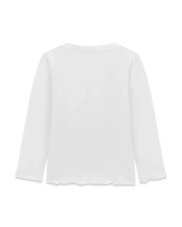 Guess çocuklar için pamuk ve elastanlı uzun kollu bluz