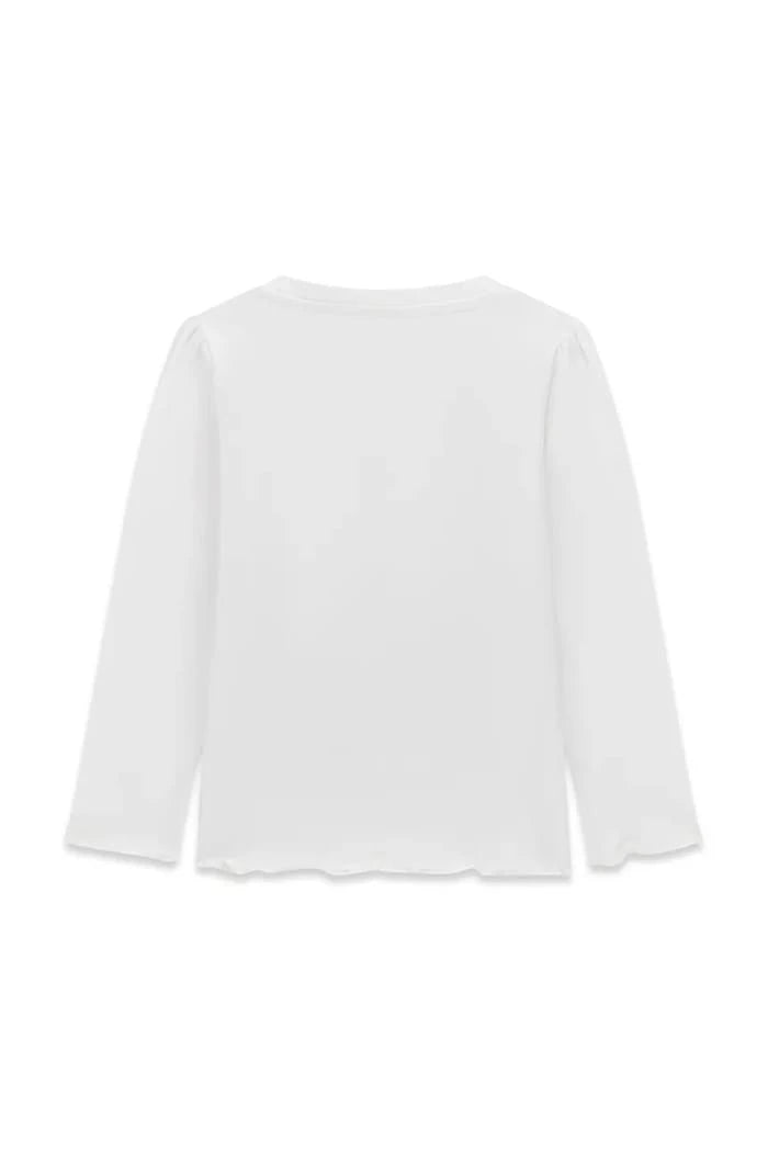 Guess çocuklar için pamuk ve elastanlı uzun kollu bluz