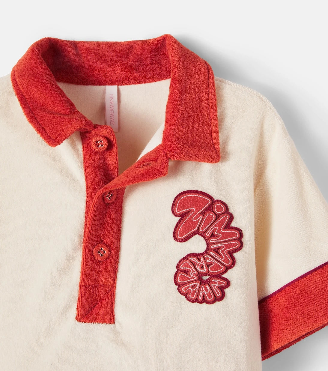 Zimmermann Kids - Logo cotton terry polo shirt