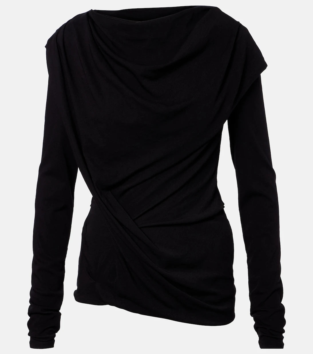 Entire Studios - Draped cotton-blend jersey top