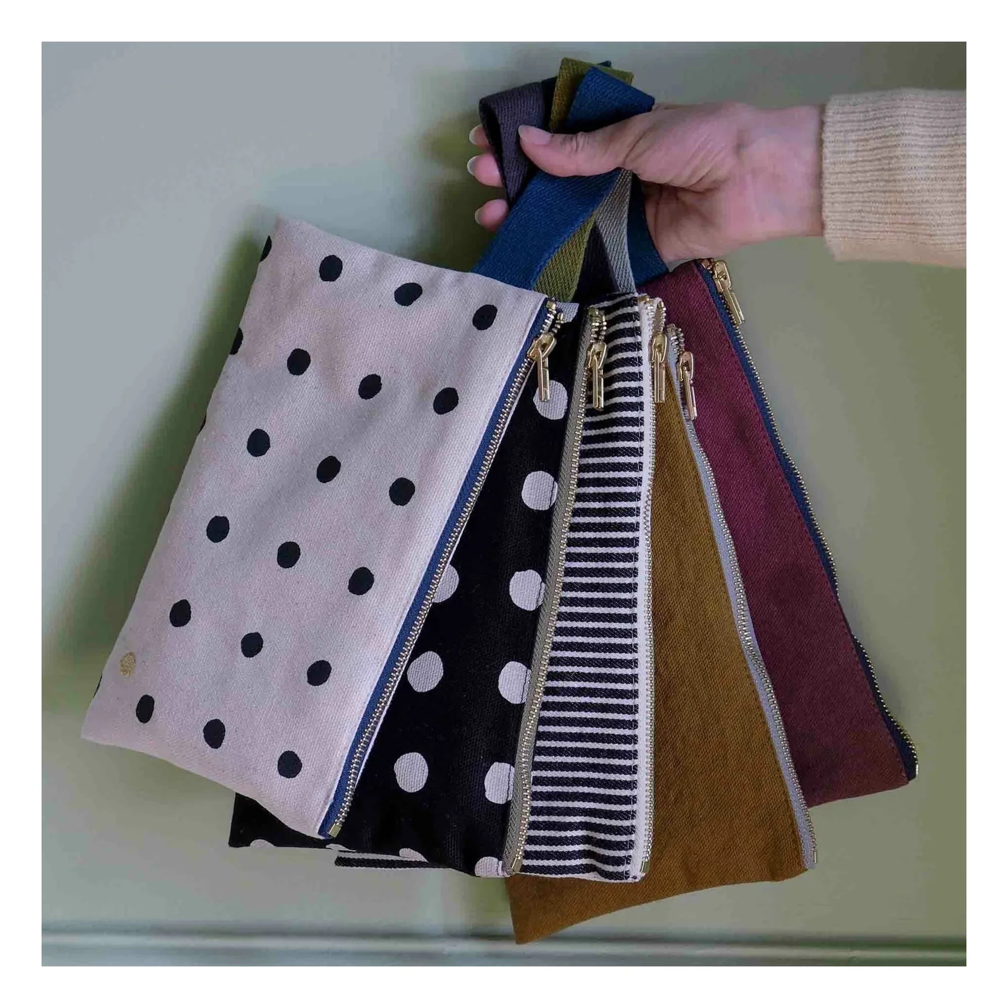 La cerise sur le gâteau - Iona organic cotton clutch bag with handle | Burgundy