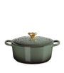Cast Iron Christmas Round Casserole Dish (24 cm)