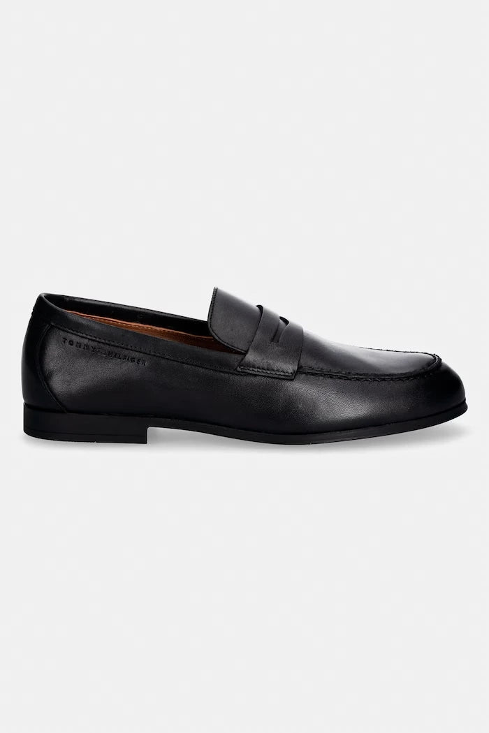Tommy Hilfiger Erkek Deri FLEXIBLE SLIM LEATHER LOAFER Mokasen