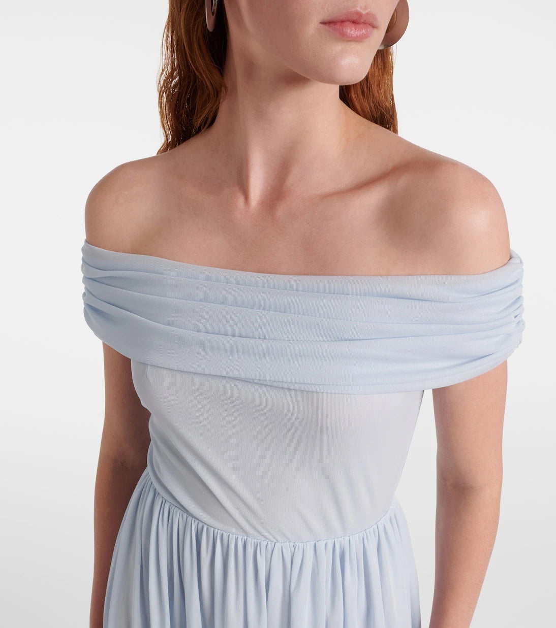 Rotate - Draped off-shoulder maxi dress