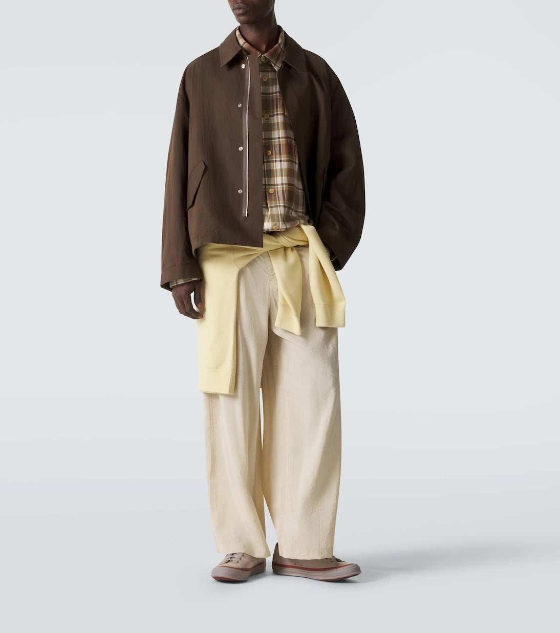 Visvim - قميص lumber من الصوف والكتان بنقشة مربعات