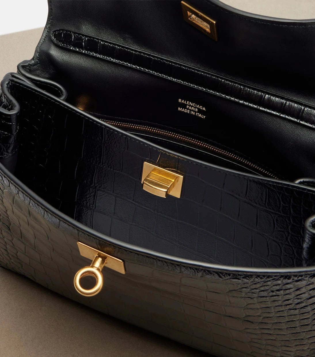 Balenciaga - Rodeo Small croc-effect leather tote bag