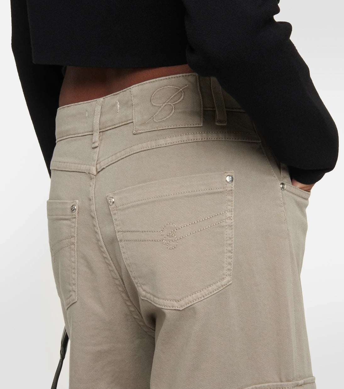 Blumarine - Cutout mid-rise boyfriend jeans