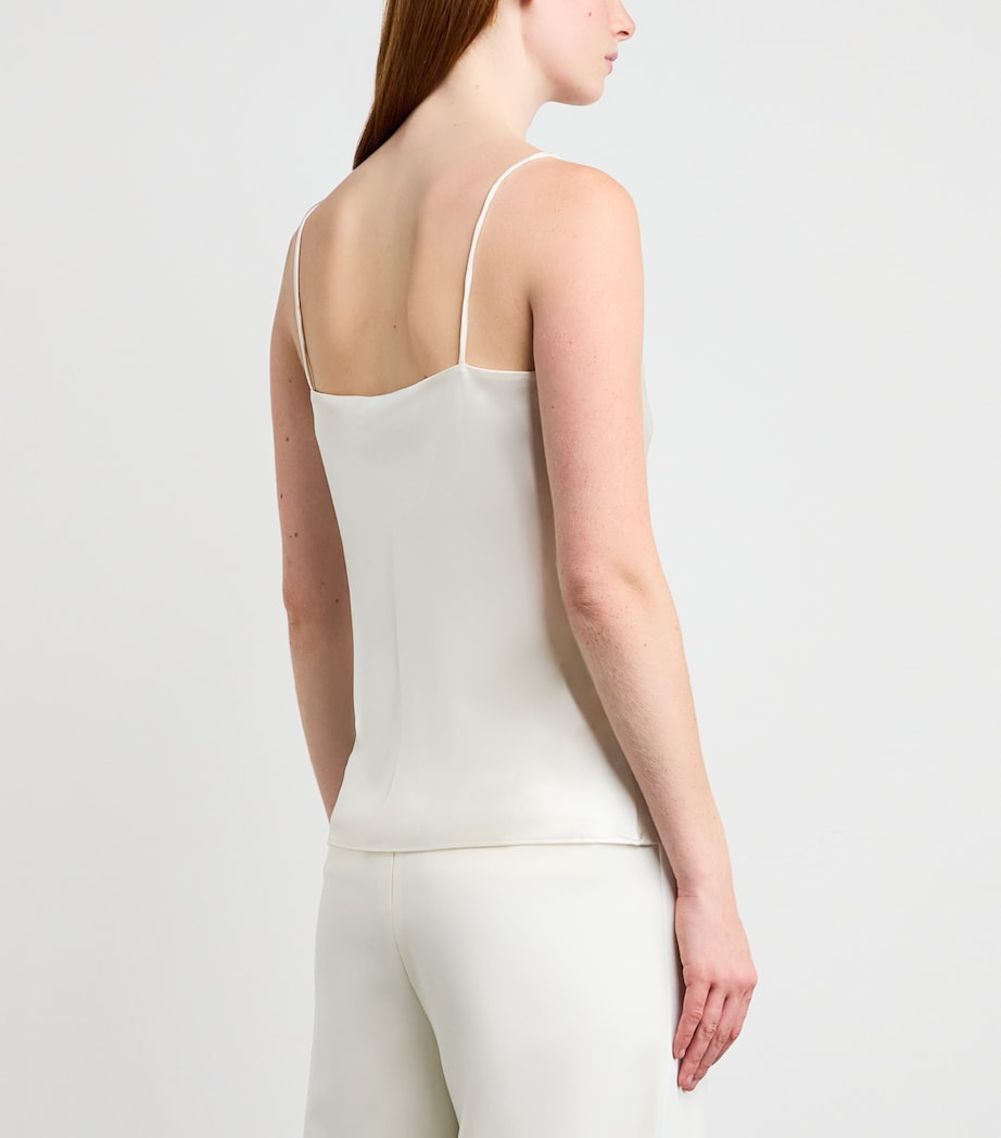 White Silk Cami Top