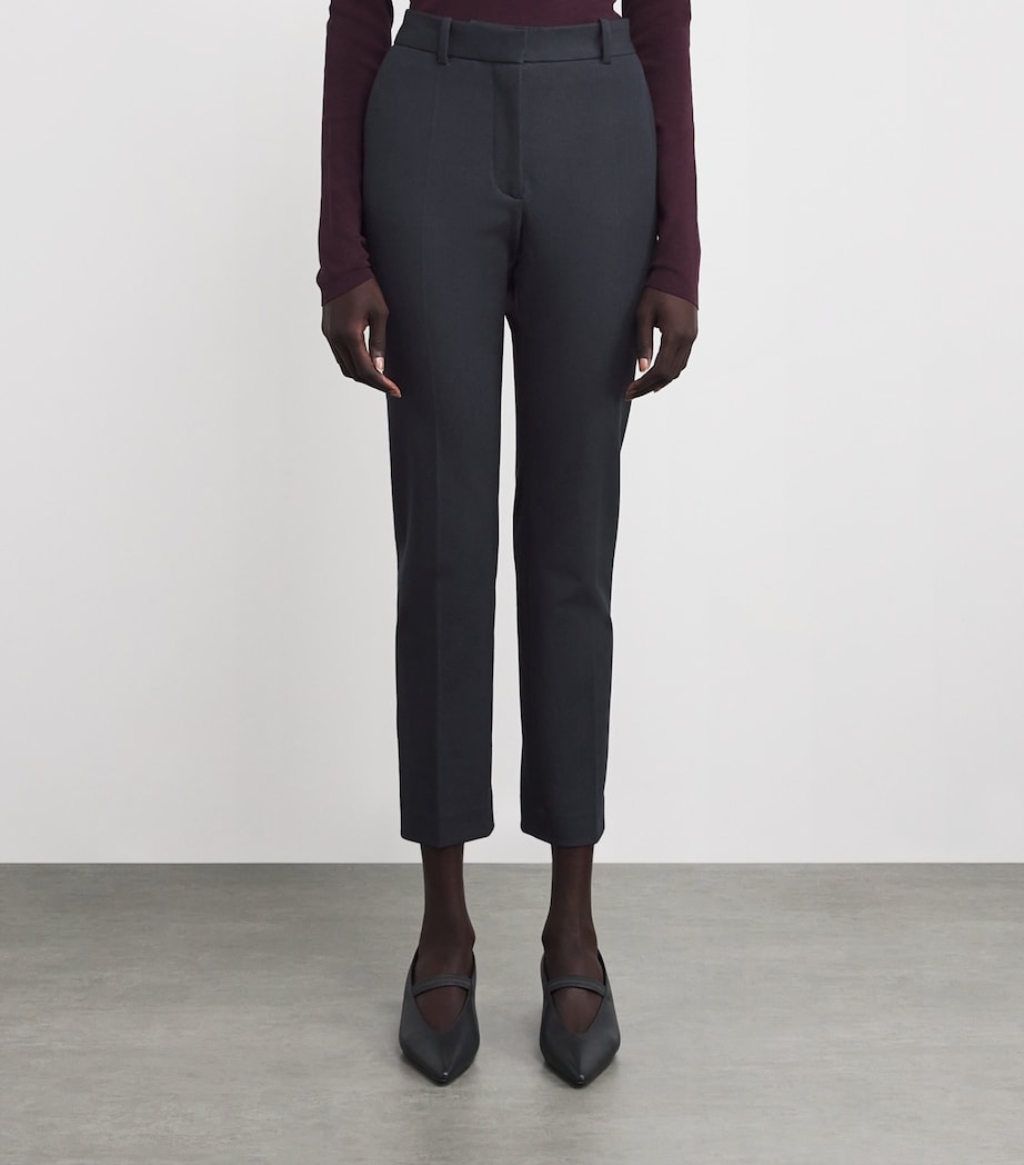 Joseph Grey Stretch-Gabardine Coleman Trousers