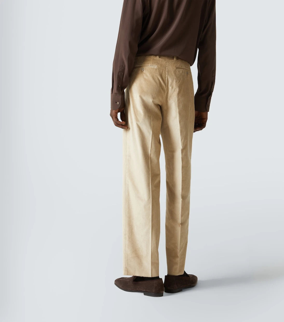 Canali - بنطال مستقيم من نسيج الكوردروي القطني