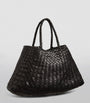 Dragon Diffusion Small Leather Woven Santa Croce Tote Bag