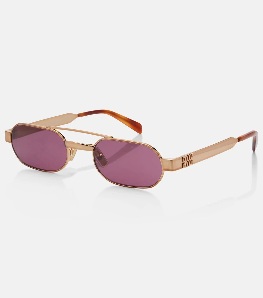 Miu Miu - نظارات شمسية بيضاوية بشعار
