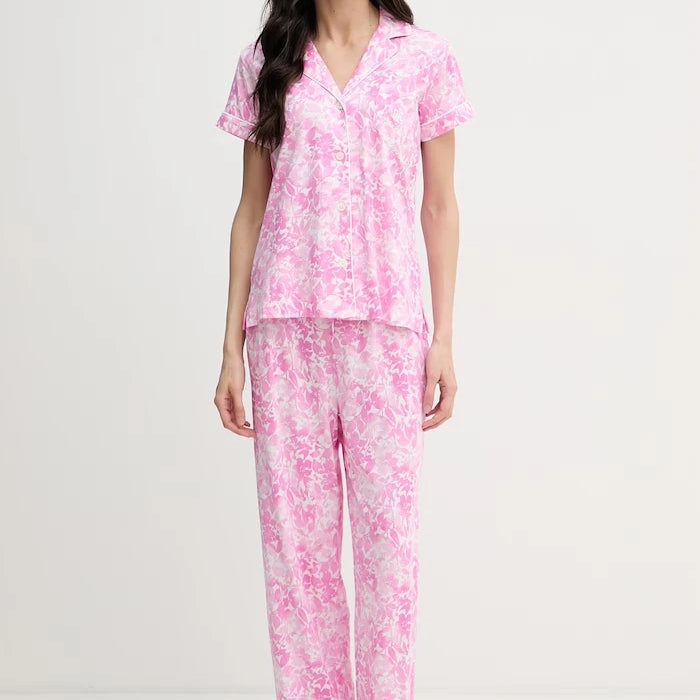 Lauren Ralph Lauren pamuklu iki parçalı kadın pijama takımı