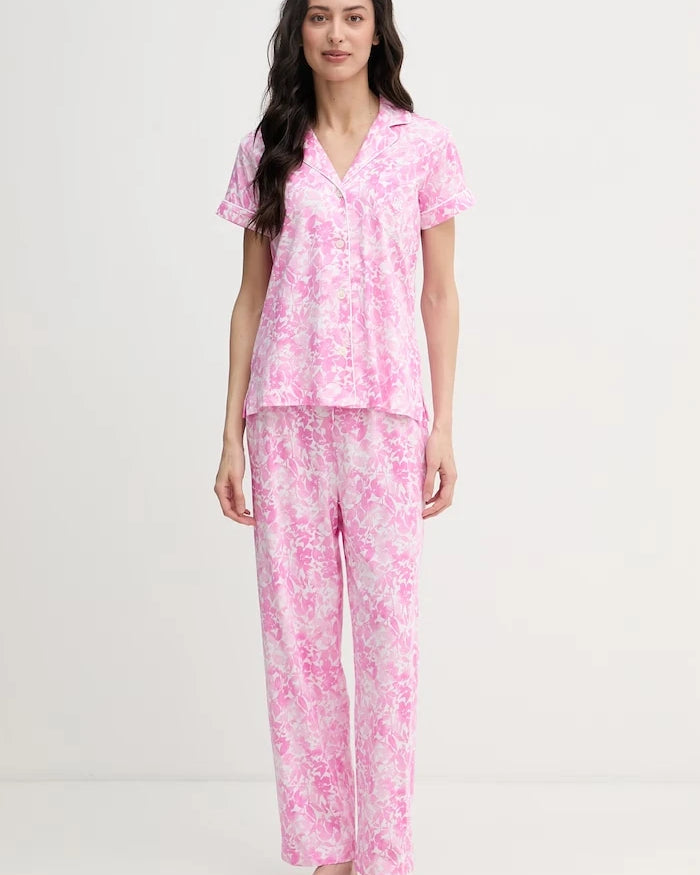 Lauren Ralph Lauren pamuklu iki parçalı kadın pijama takımı