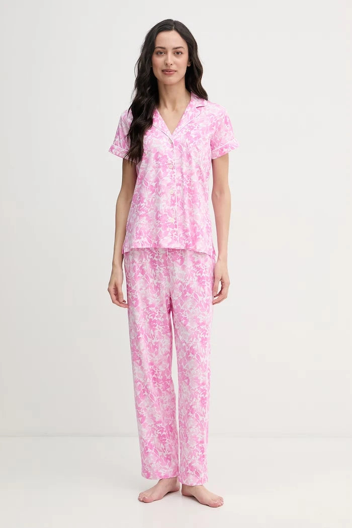 Lauren Ralph Lauren pamuklu iki parçalı kadın pijama takımı