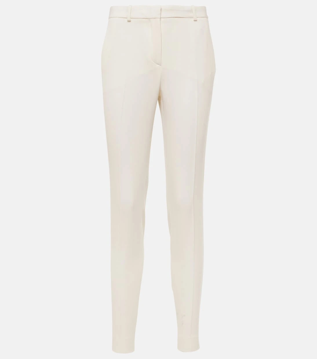 Versace - High-rise wool slim pants
