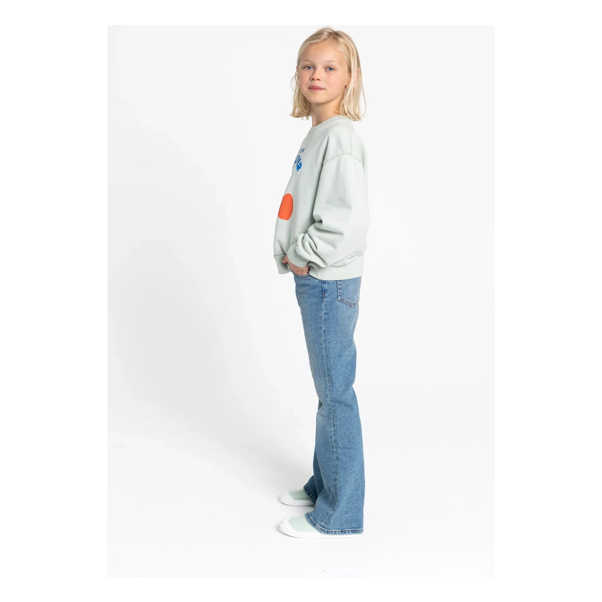 Hundred Pieces - Alba organic cotton sweatshirt | Celadon