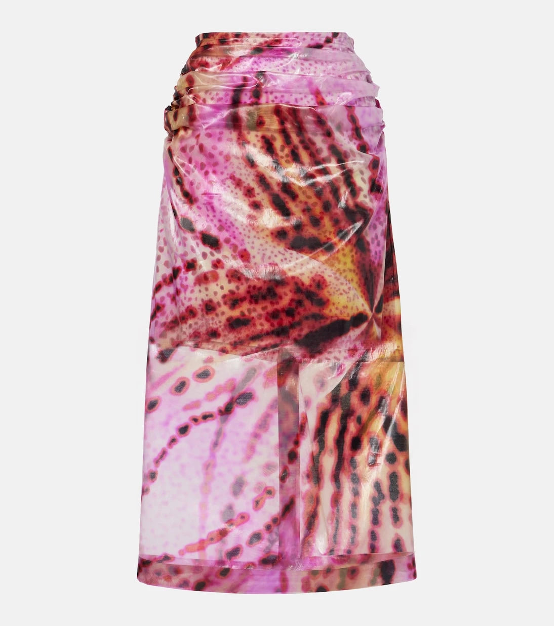 Dries Van Noten - Sami printed gathered midi skirt
