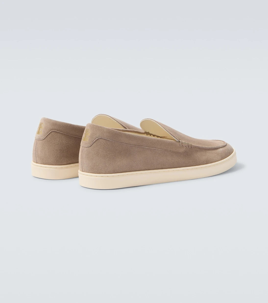 Brunello Cucinelli - Chevron suede slip-on shoes