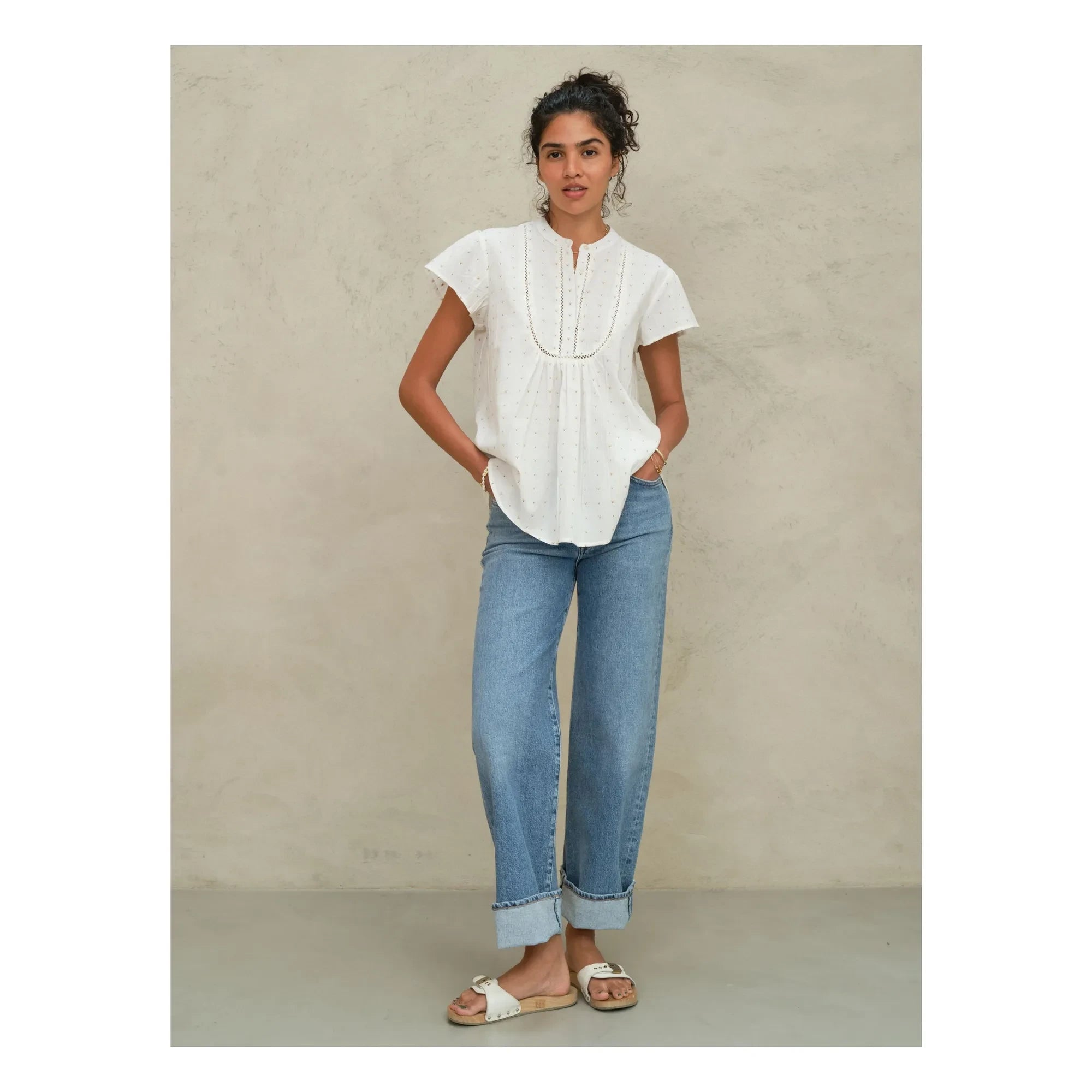 M.A.B.E. - Rita Cotton blouse | White