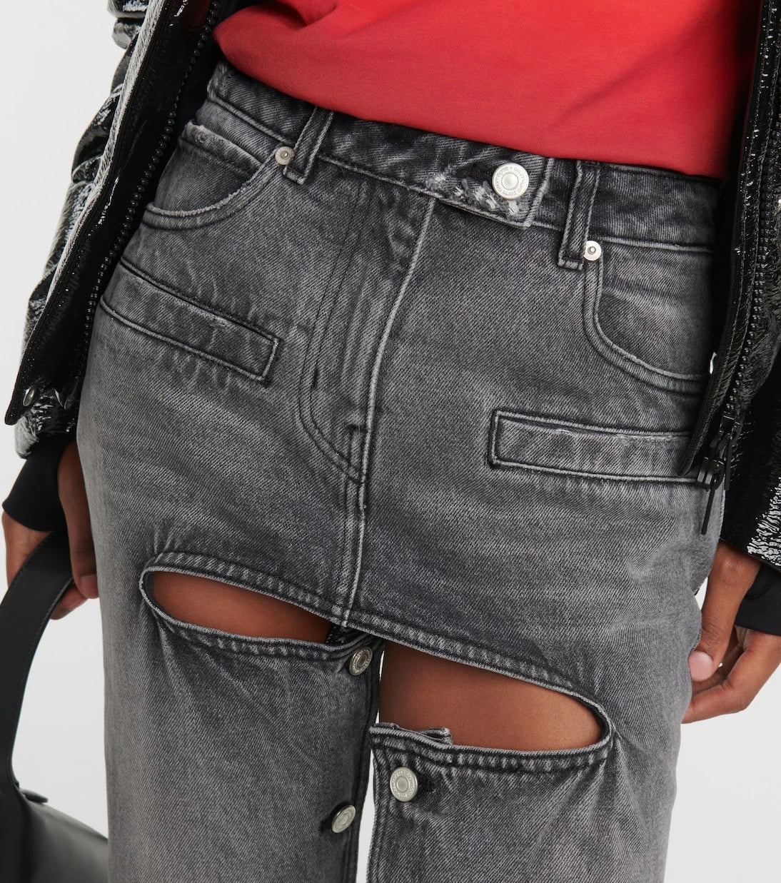 Courrèges - Button-down straight jeans