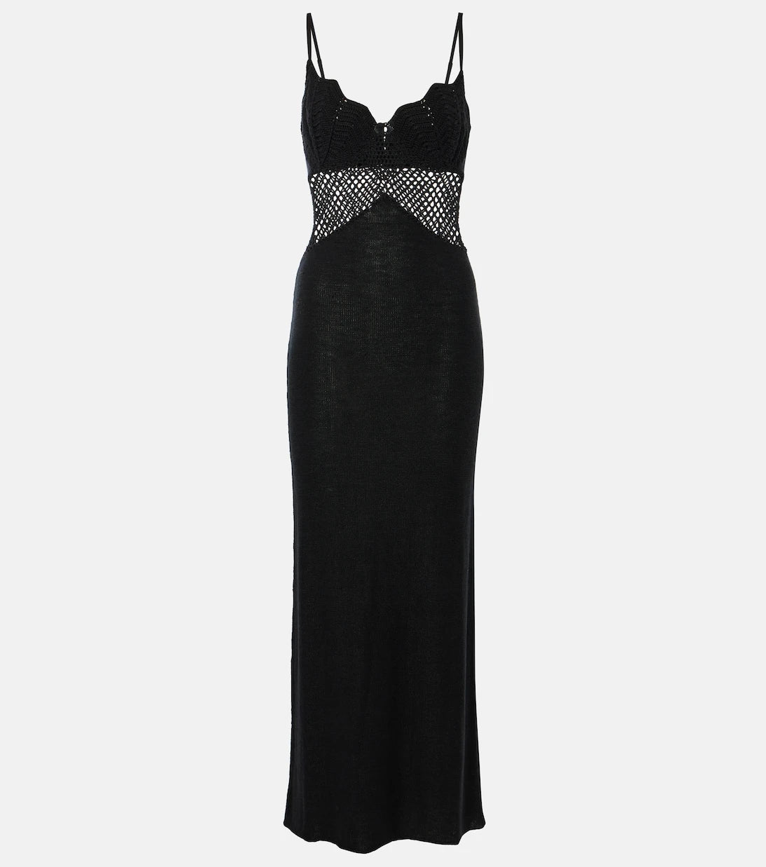 Staud - Tara crochet-trimmed cotton maxi dress