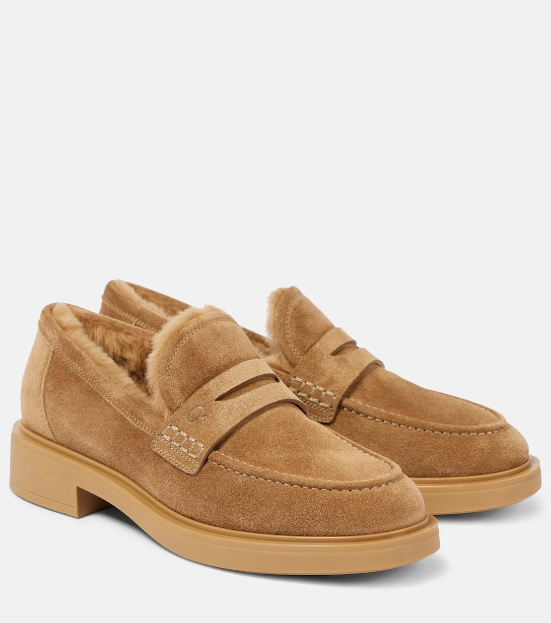 Gianvito Rossi - Harris suede penny loafers