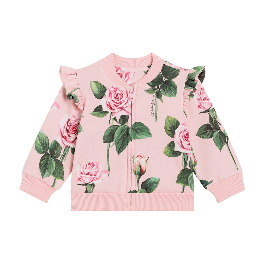Dolce & Gabbana Kids Floral Ruffled Cardigan (3-30 Months)