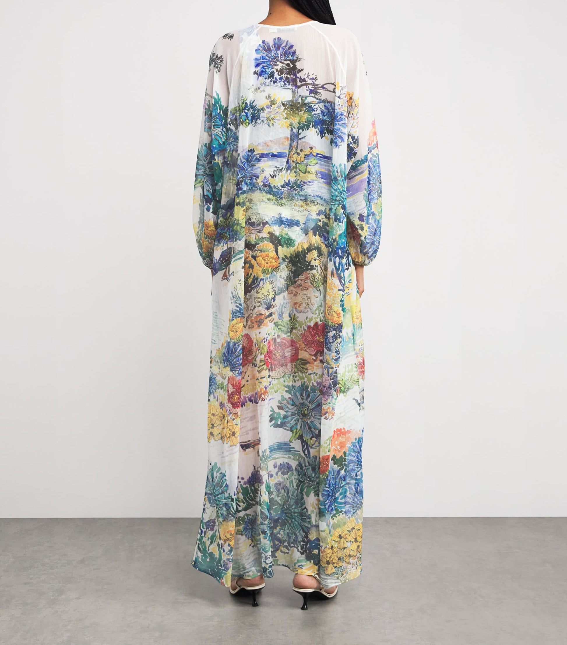 Multi Crepe Printed Cevennes Kaftan