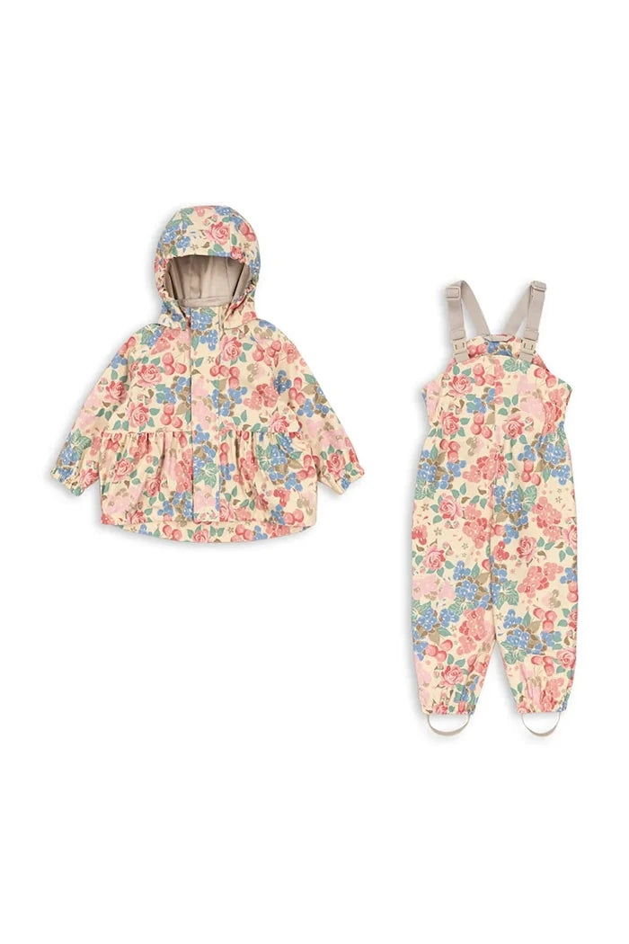 Konges Sløjd RAINY PALME SET GIRL Çocuk Pantolon ve Yağmurluk Takımı