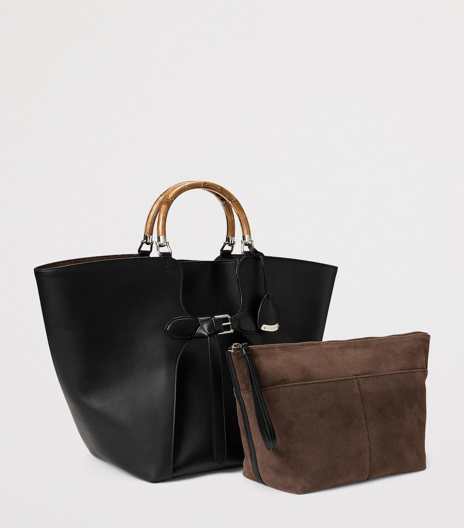 Large Leather Ralph Tote Bag