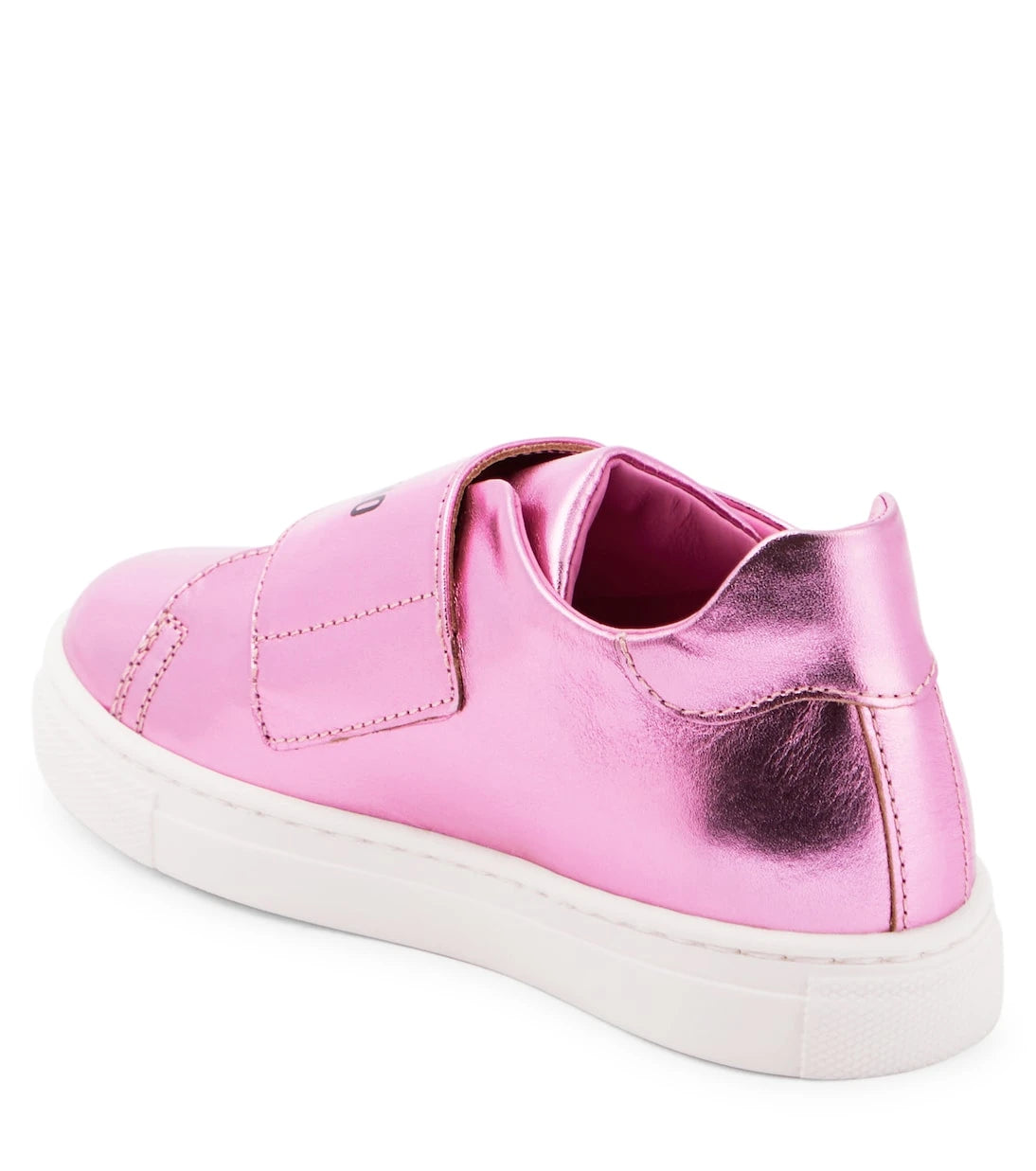 Moschino Kids - أحذية رياضية جلدية بشعار