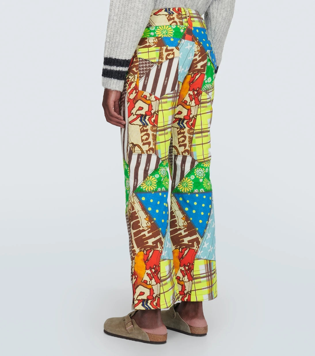 ERL - Printed cotton-blend flared pants