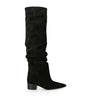 Khaite Black Suede Andee Over-The-Knee Boots 40