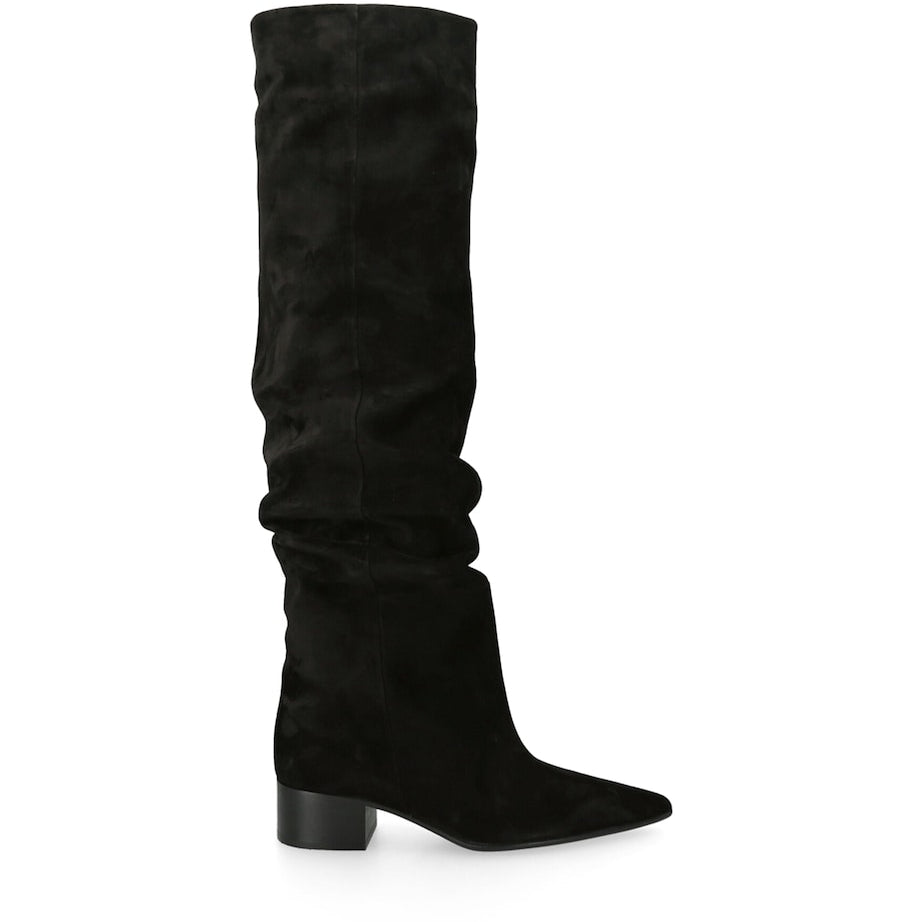 Khaite Black Suede Andee Over-The-Knee Boots 40