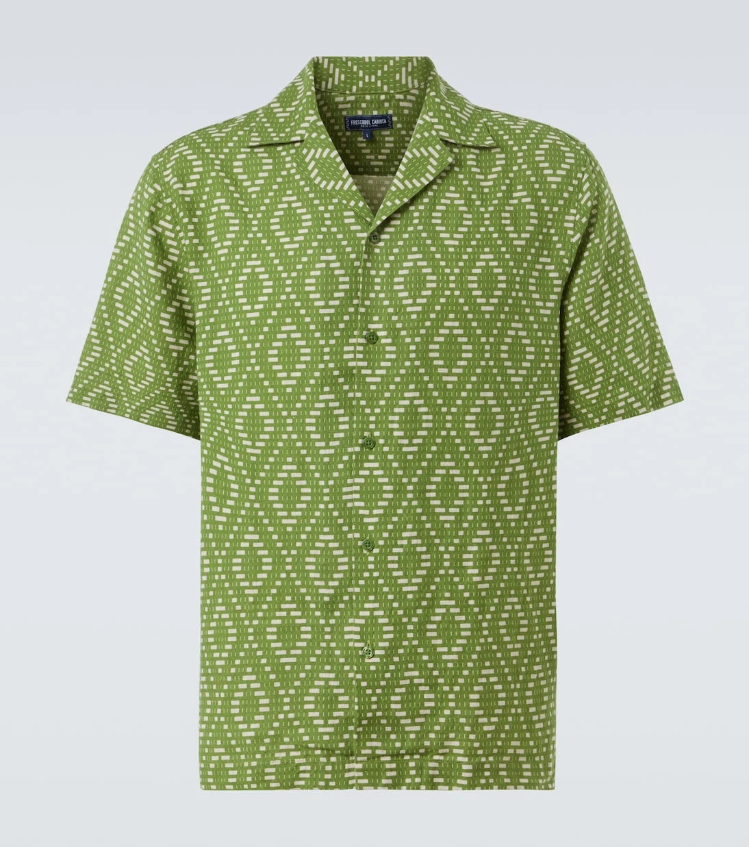 Frescobol Carioca - Roberto printed linen bowling shirt