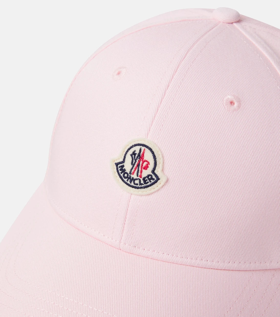 Moncler Enfant - قبعة بيسبول من قماش الكانفاس القطني بشعار
