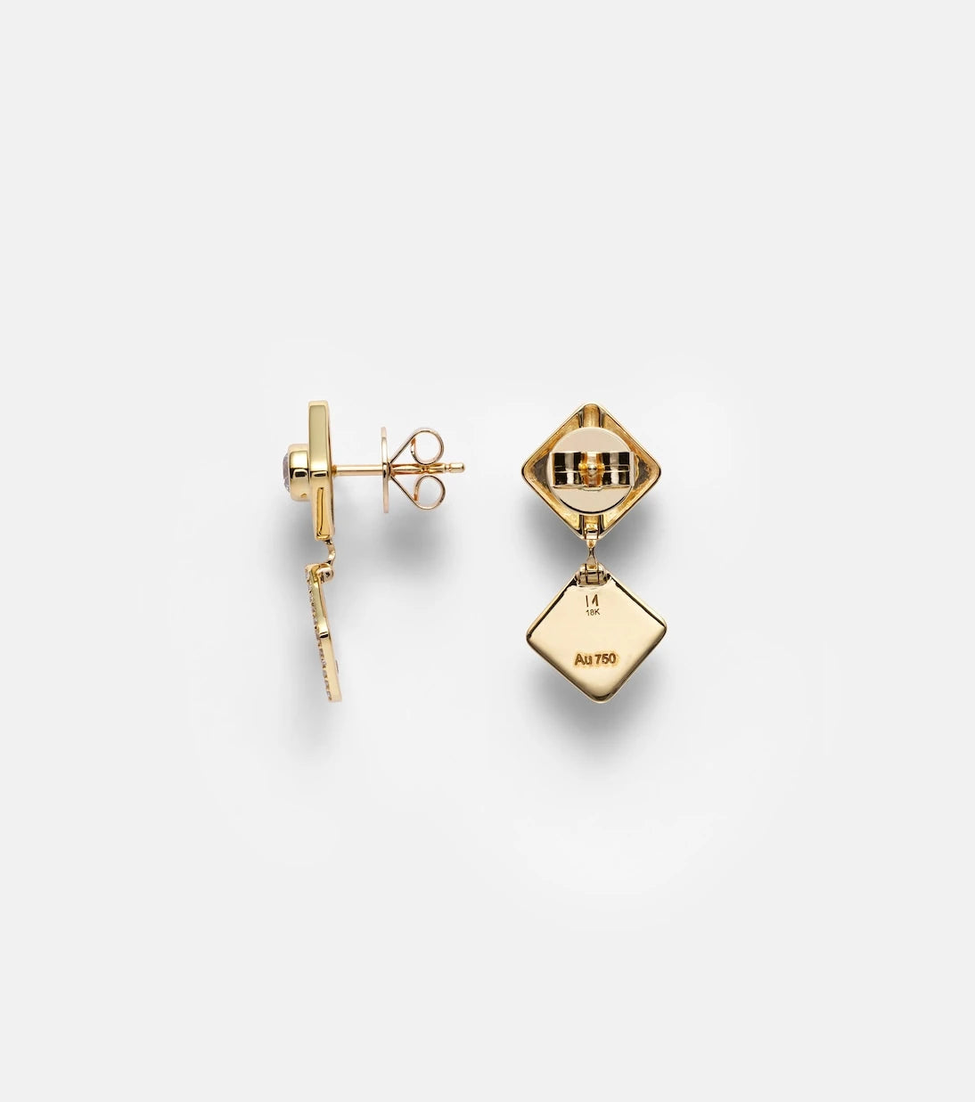 Ileana Makri - 18kt gold earrings with diamonds