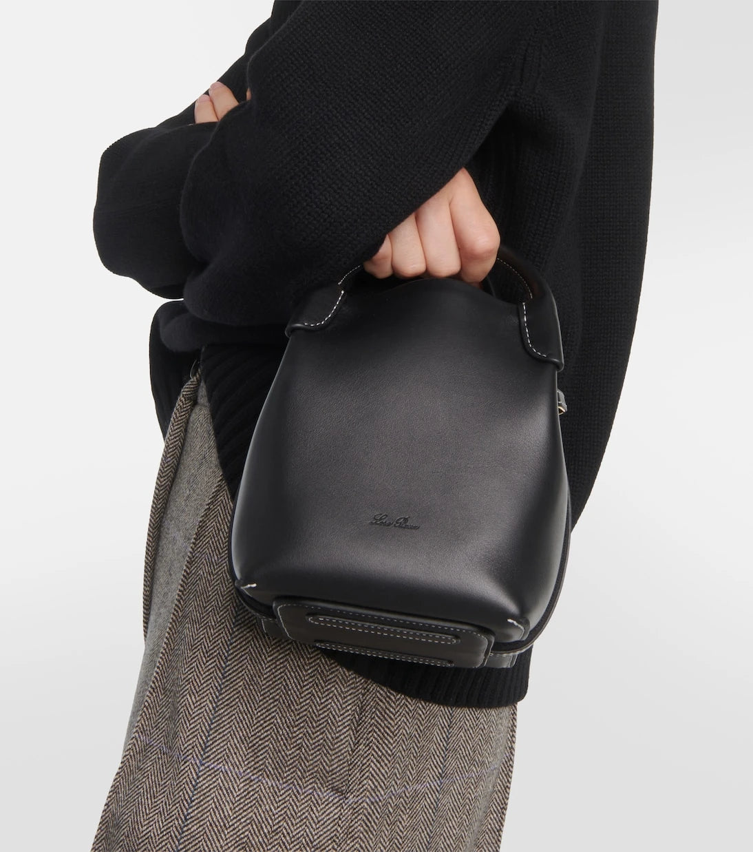 Loro Piana - Bale Small leather bucket bag