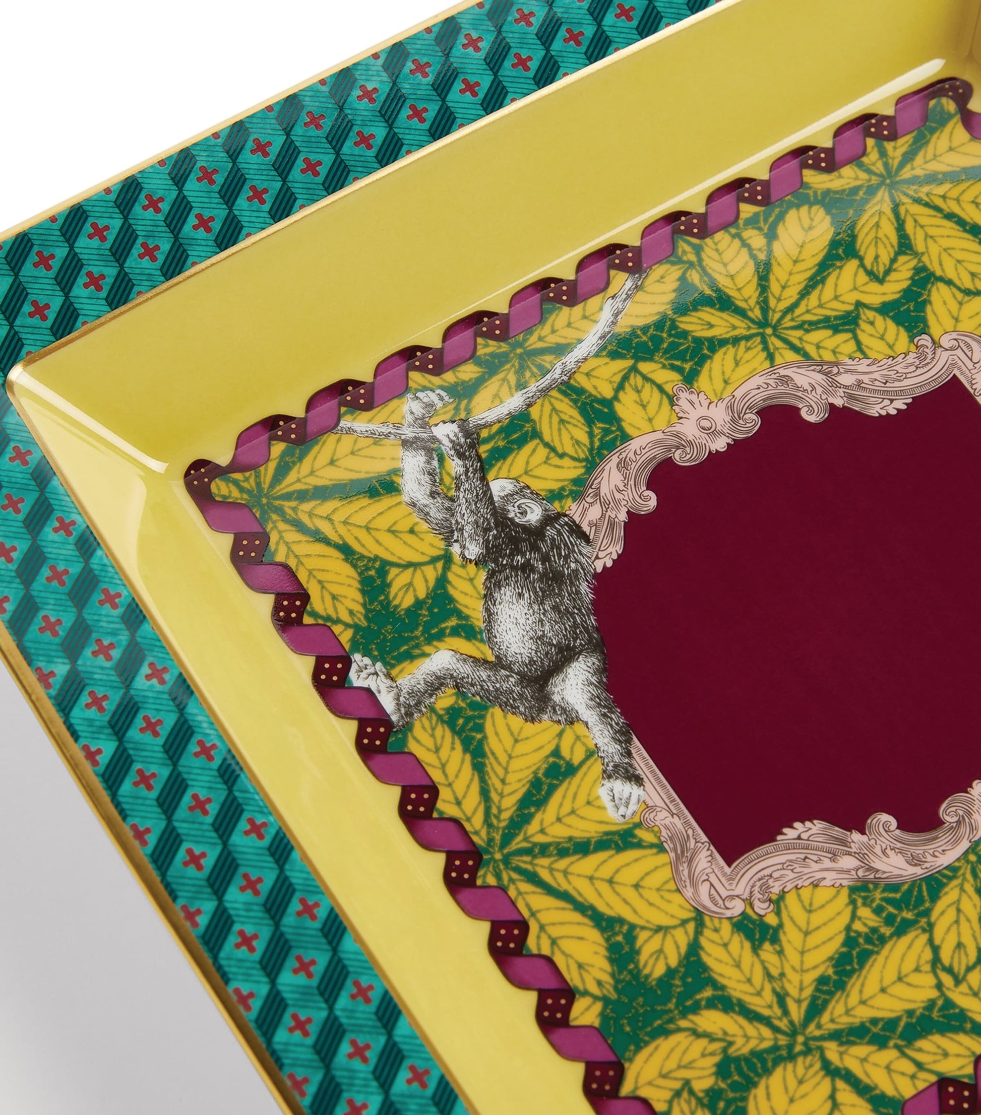 GINORI 1735 Porcelain Totem Trinket Tray (24.5cm)