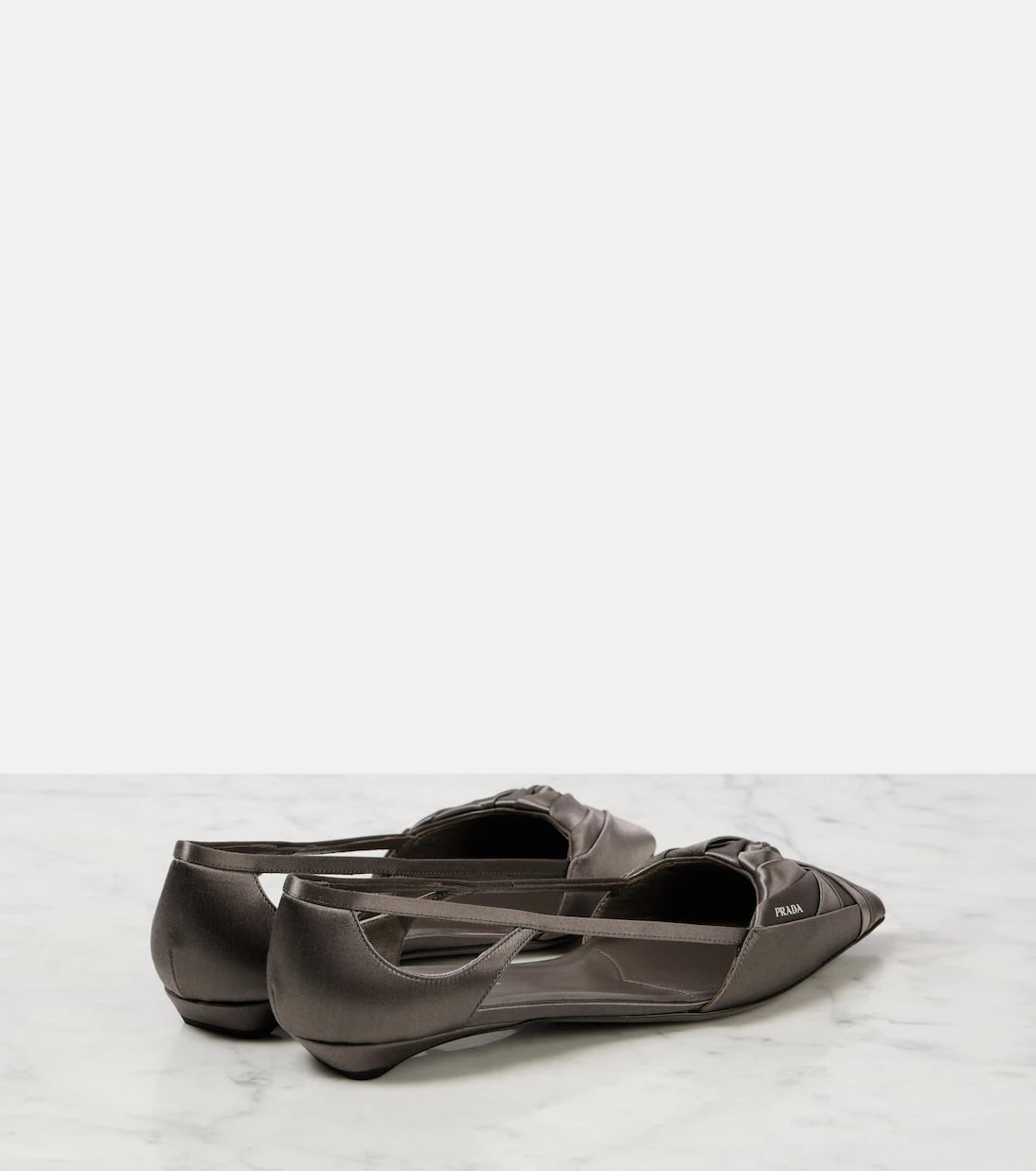 Prada - Cutout satin ballet flats