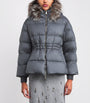 Fabiana Filippi Grey Fox Fur-Trim Puffer Jacket