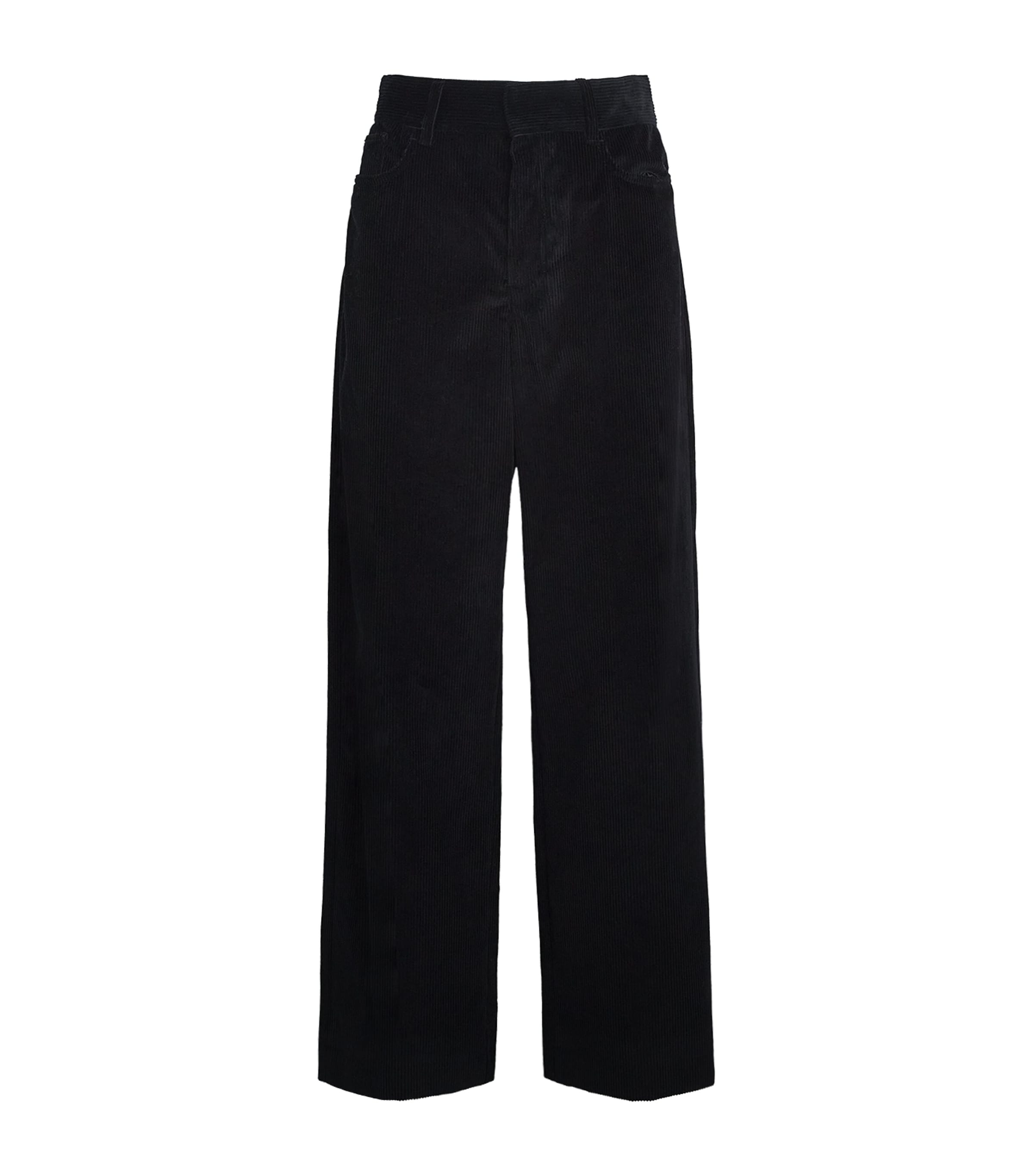 Black Cotton Corduroy Trousers
