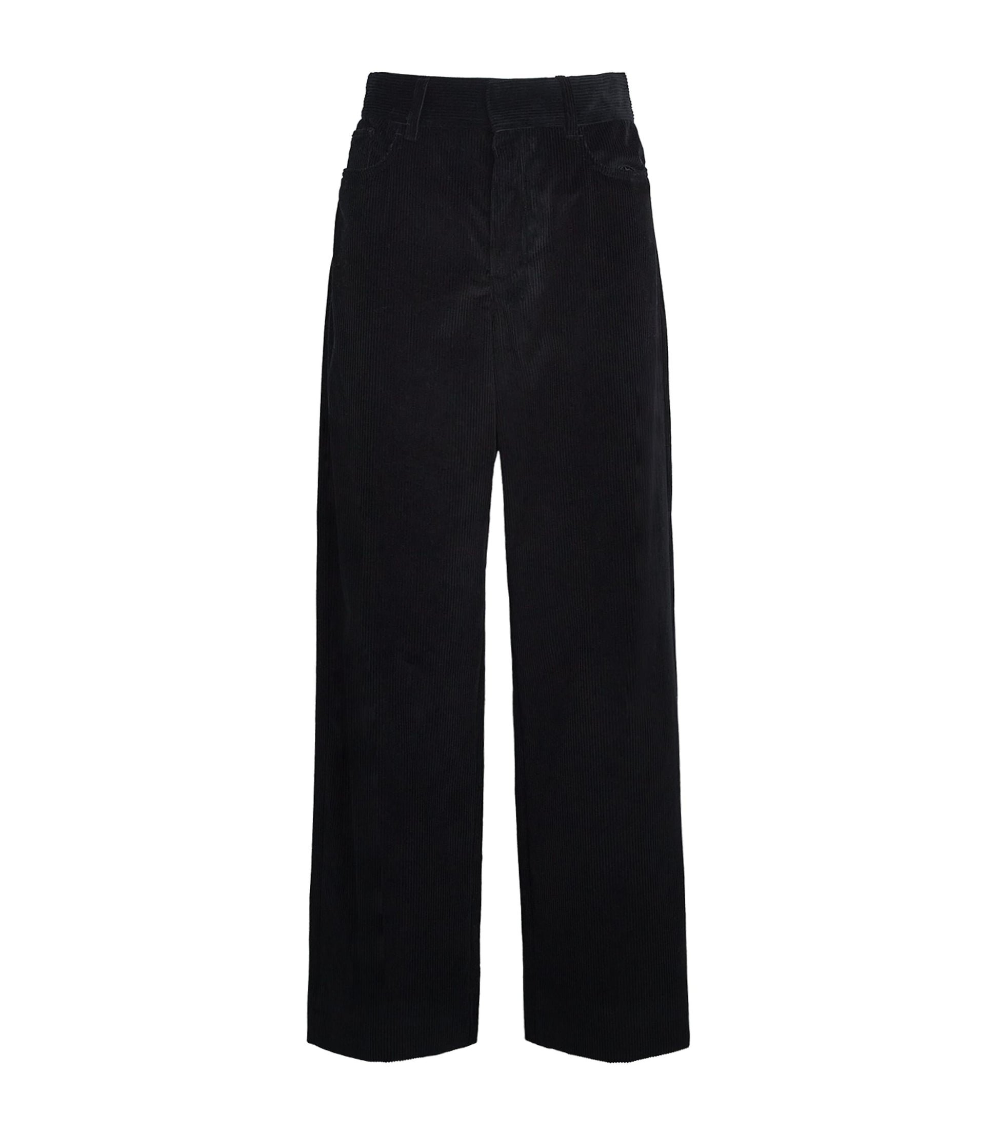 Black Cotton Corduroy Trousers