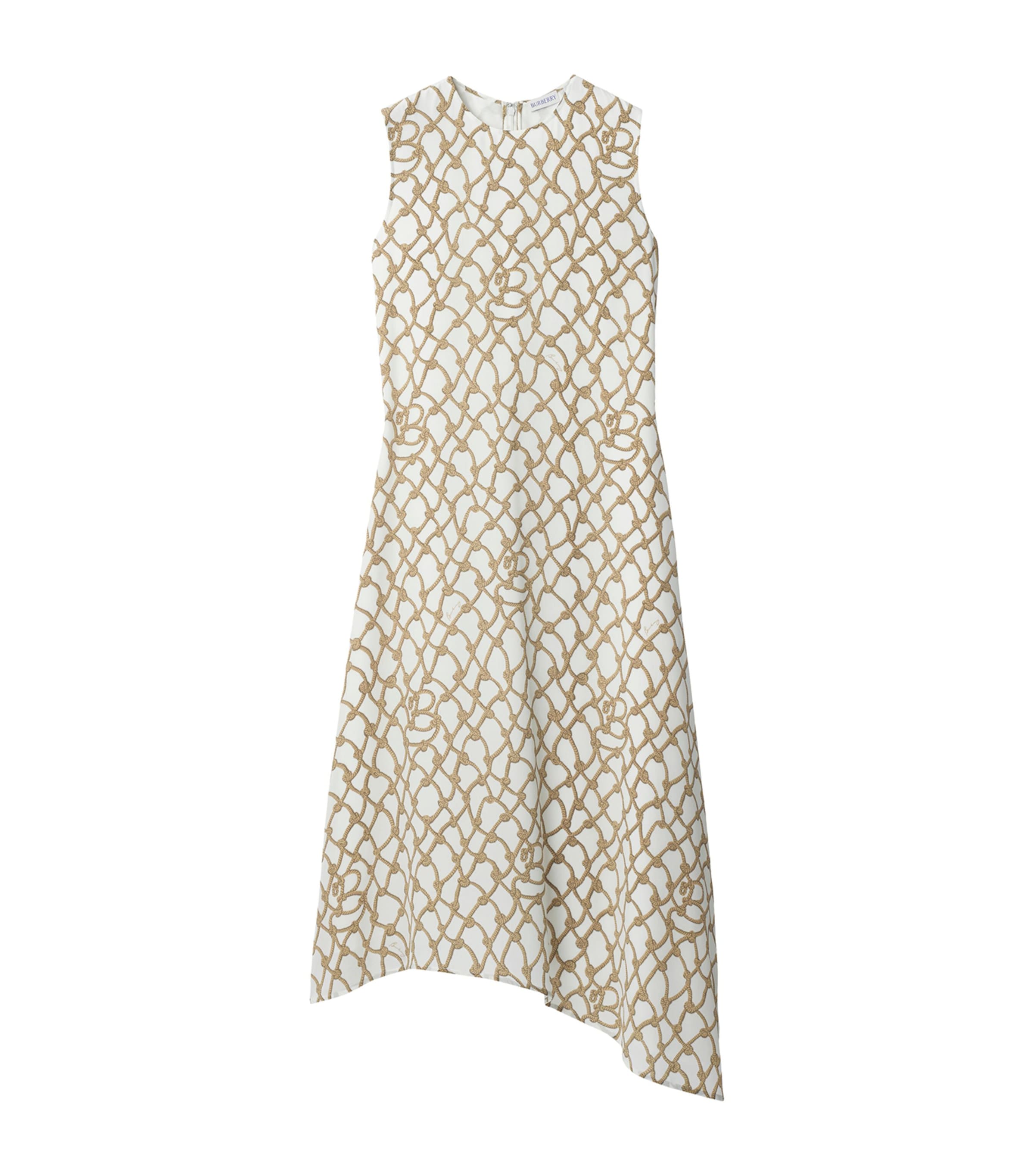 Multi Silk Knot Print Dress