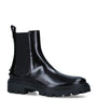Tod's Black Leather Gomma Pesante Chelsea Boots