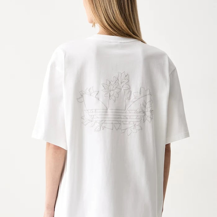 adidas Originals kadın pamuklu oversize tişört Floral
