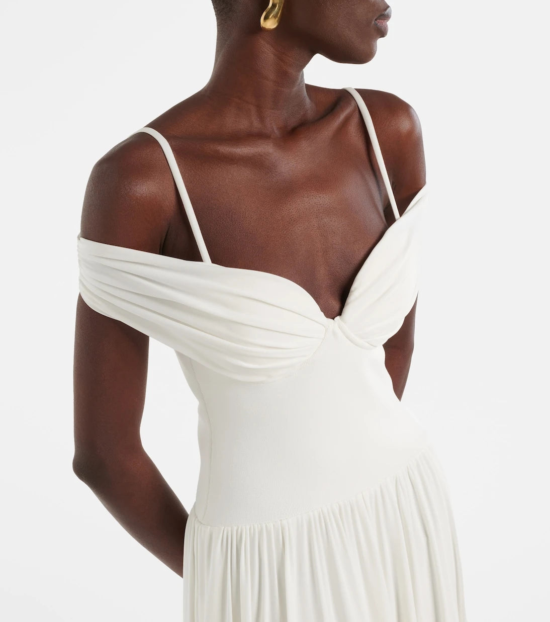 Simkhai - Amarantha draped jersey maxi dress